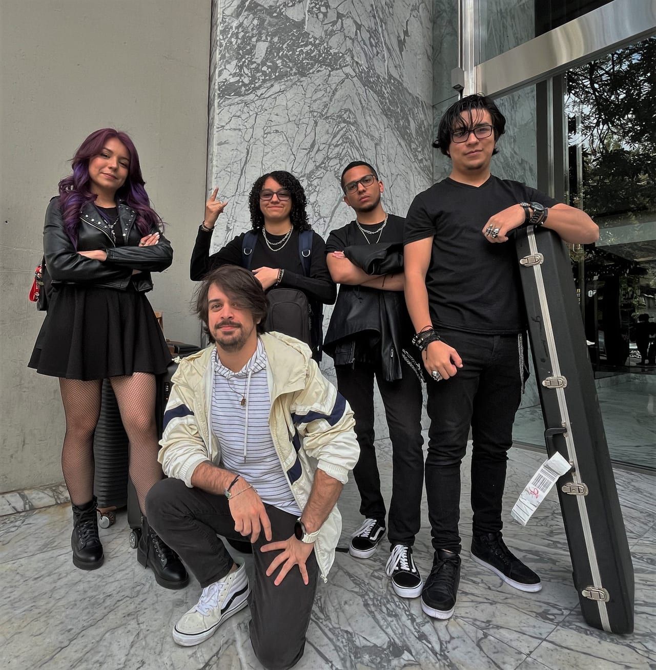 Darkmenia band portrait during Argentina tour